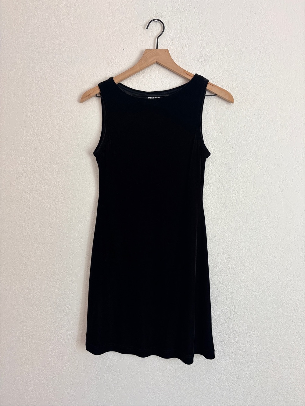 Vintage DKNY Black Velvet Mini Dress